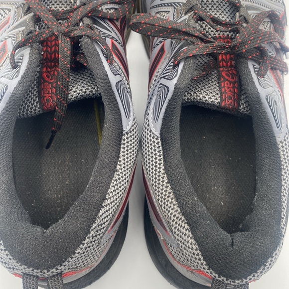 ASICS Gel-Venture Men’s Gray Red Sneakers Size 12 - Picture 7 of 9